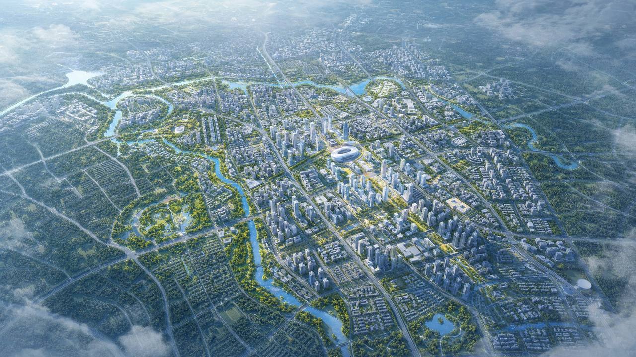 实际源图 · 片区规划鸟瞰