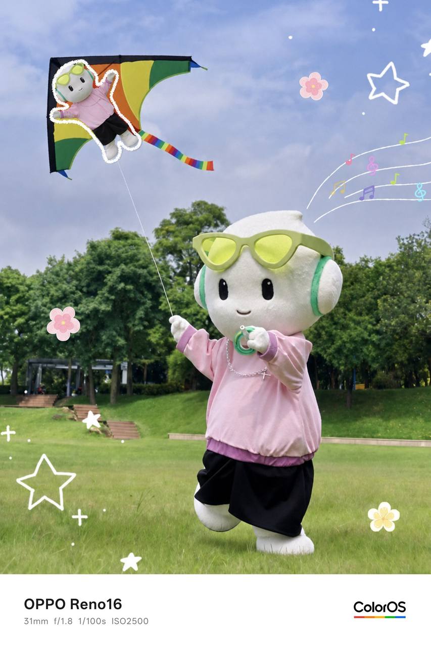 风筝版面方案：底部产品栏与星花装饰。